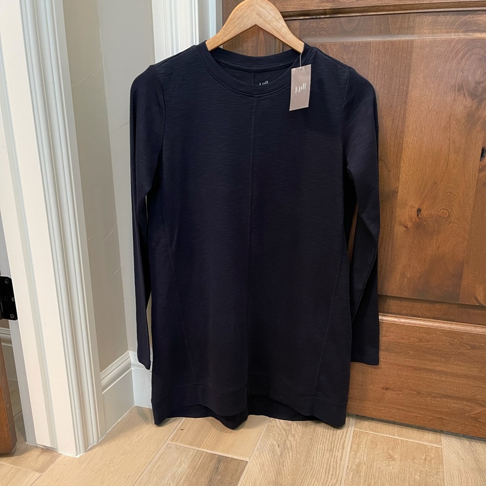 J.Jill Elliptical Tunic Navy Blue XS  NWT